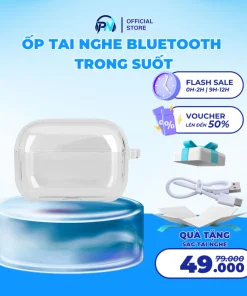 Ốp Tai Nghe Bluetooth Trong Suốt – Phụ Kiện Bảo Vệ Tai Nghe – Pnice Chính Hãng