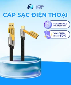 Cáp sạc nhanh 4 in 1 - C to L 27W, C to C 60W, USB to C, USB to L - Pnice Chính Hãng